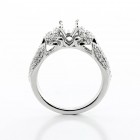 1.00 Ctw Round Cut Micro Pave Diamond Ring Setting in 14K White Gold