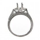 0.62 cts. 18K White Gold Antique Style Diamond Engagement Ring Setting