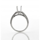 0.48 Cts. 18K White Gold Diamond Round Shaped Diamond Engagement Ring Setting