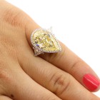 Yellow Drop Diamond Engagement Ring