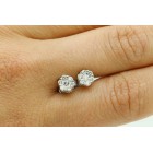 0.47 Cts Cluster Diamond Studs set in 14K white gold