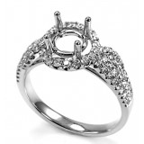 Intertwined MicropavÃ© Diamond Engagement Ring