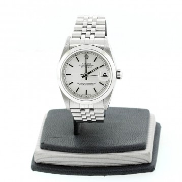 ROLEX Datejust Stainless Steel Silver Dial 31mm Automatic Watch
