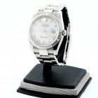 ROLEX Datejust Stainless Steel Fluted Silver Dial Roman 36mm Automatic Watch