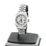 ROLEX Lady-Datejust Stainless Steel Fluted White Dial 26mm Automatic Watch