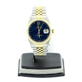 ROLEX Oyster Perpetual Two-Tone Datejust 18K Yellow Gold Fluted and Jubilee Bracelet 36mm Automatic Watch