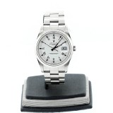 Rolex Oyster Perpetual Date Stainless Steel White Dial 36mm Automatic Watch