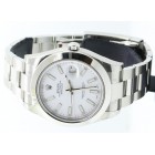 Rolex Datejust II Stainless Steel Domed White Dial 41mm Watch