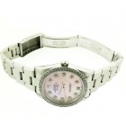  Rolex Air-King Stainless Steel Diamond Pink Mother Of Pearl 34mm Watch 