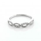 0.30 Cts Round Cut Diamond Engagement Ring set in 18K White Gold