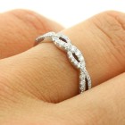 0.30 Cts Round Cut Diamond Engagement Ring set in 18K White Gold