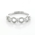 0.47 Cts Round Cut Wedding Band set in set 18K White Gold