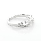 0.84 Cts Round Cut Diamond Infinity Wedding Band set in 18K White Gold 