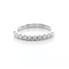 0.25 Ctw Round Cut Diamond Wedding Band with U-Shape Setting