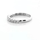 0.25 Ctw Round Cut Diamond Wedding Band with U-Shape Setting