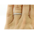 0.25 Ctw Round Cut Diamond Wedding Band with U-Shape Setting