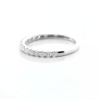0.41 Ctw Diamond Half Eternity Wedding Band Set in 18K White Gold