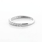 0.46 Ctw Round Cut Half-Eternity Diamond Wedding Band Set in 18K White Gold