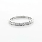 0.46 Ctw Round Cut Half-Eternity Diamond Wedding Band Set in 18K White Gold