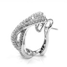 4.49 Cts. 18K White Gold Intertwined Diamond Hoop Earrings