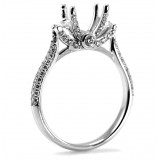0.68CT Art Deco style, Diamond Pave Engagement Ring Setting.