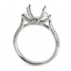 0.68CT Art Deco style, Diamond Pave Engagement Ring Setting.