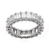 6.20CT Emerald Cut Diamond Eternity Band
