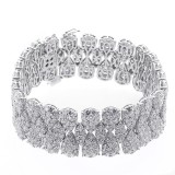 29.32 Cts Diamond Bracelet set in 18K white gold 