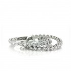 12.31 Cts. 18K White Gold All The Way Around Diamond Hoop Earrings