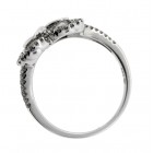 0.30 Cts. 14K White Gold Diamond Double Heart Ring