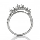1.48 Cts. 18K White Gold Diamond Emerald Ring