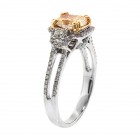 1.56 Cts. 14K White Gold Fancy Yellow Diamond Engagement Ring