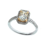  Radiant Cut Yellow Diamond Engagement Ring 