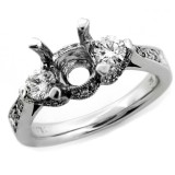 0.68 Cts Antique Style Diamond Engagement Ring Setting