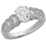 1.97 Ct Oval Diamond Engagement Ring With Side Stones