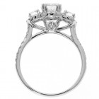2.10 Ct 3 Stone Diamond Engagement Ring in 14Kt  White Gold