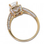 2.02 CT Cushion Cut Diamond Engagement Ring With Halo in 14K Yellow Gold