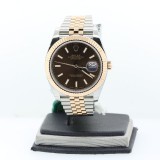 Rolex Datejust II Two-tone, 18K Rose Gold Fluted, Chocolate Dial 41mm Automatic Watch